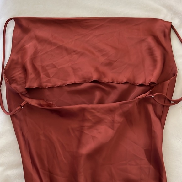 Petal & Pup Rust colored Satin Dress Size 8 - Picture 11 of 13